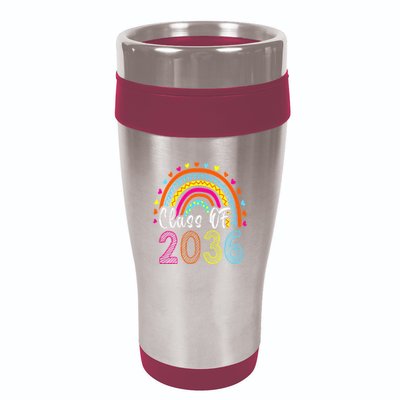 Class Of 2036 Grow With Me First Day Of School Graduation 16oz Travel Tumbler