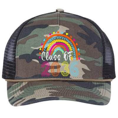 Class Of 2036 Grow With Me First Day Of School Graduation Retro Rope Trucker Hat Cap