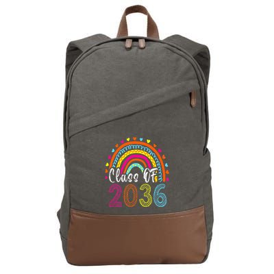 Class Of 2036 Grow With Me First Day Of School Graduation Cotton Canvas Backpack