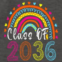 Class Of 2036 Grow With Me First Day Of School Graduation Vector Backpack