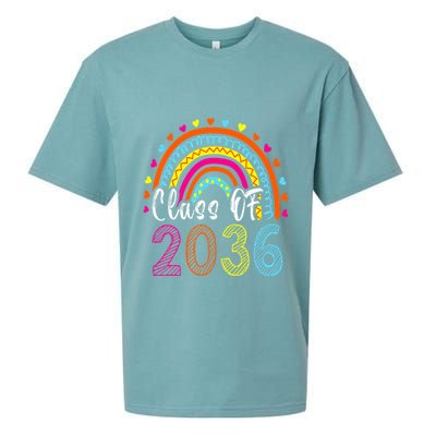 Class Of 2036 Grow With Me First Day Of School Graduation Sueded Cloud Jersey T-Shirt
