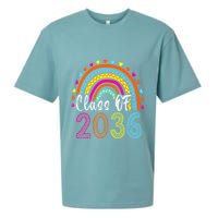 Class Of 2036 Grow With Me First Day Of School Graduation Sueded Cloud Jersey T-Shirt