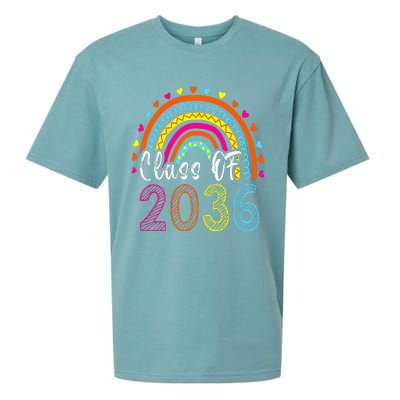 Class Of 2036 Grow With Me First Day Of School Graduation Sueded Cloud Jersey T-Shirt