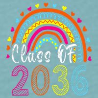 Class Of 2036 Grow With Me First Day Of School Graduation Sueded Cloud Jersey T-Shirt