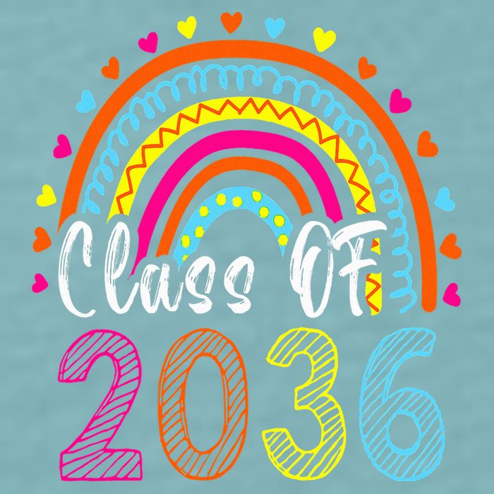 Class Of 2036 Grow With Me First Day Of School Graduation Sueded Cloud Jersey T-Shirt