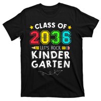 Class Of 2036 Let's Rock Kindergarten Back To School T-Shirt