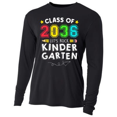 Class Of 2036 Let's Rock Kindergarten Back To School Cooling Performance Long Sleeve Crew