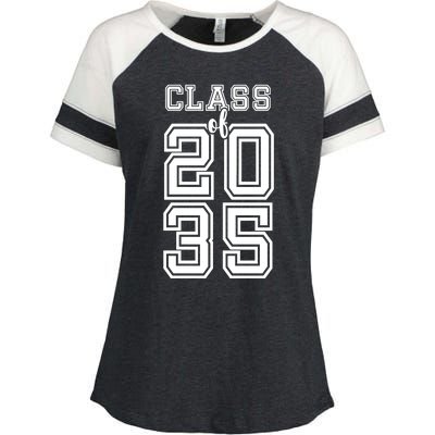 Class Of 2035 Graduate Enza Ladies Jersey Colorblock Tee