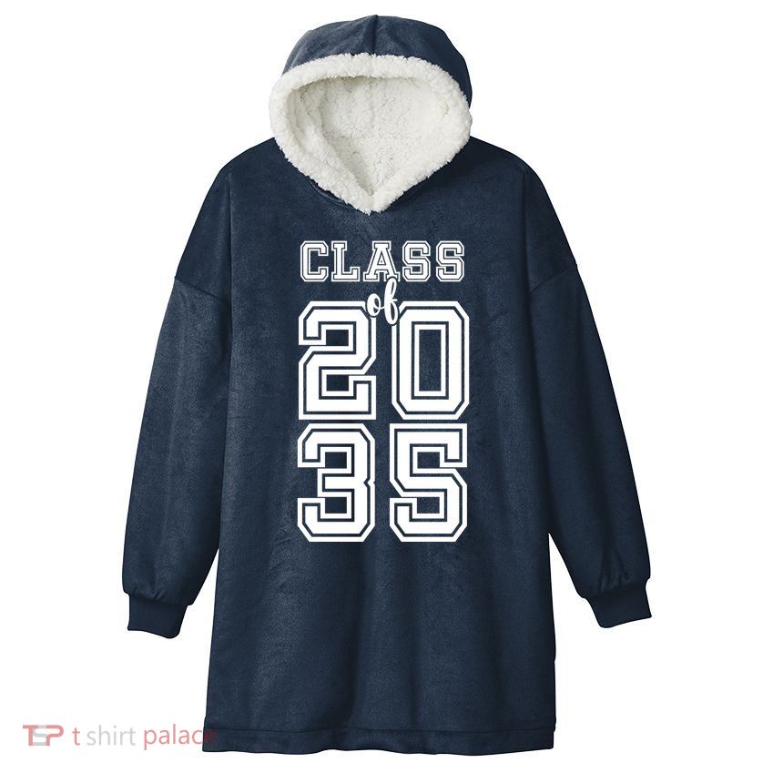 Class Of 2035 Graduate Hooded Wearable Blanket