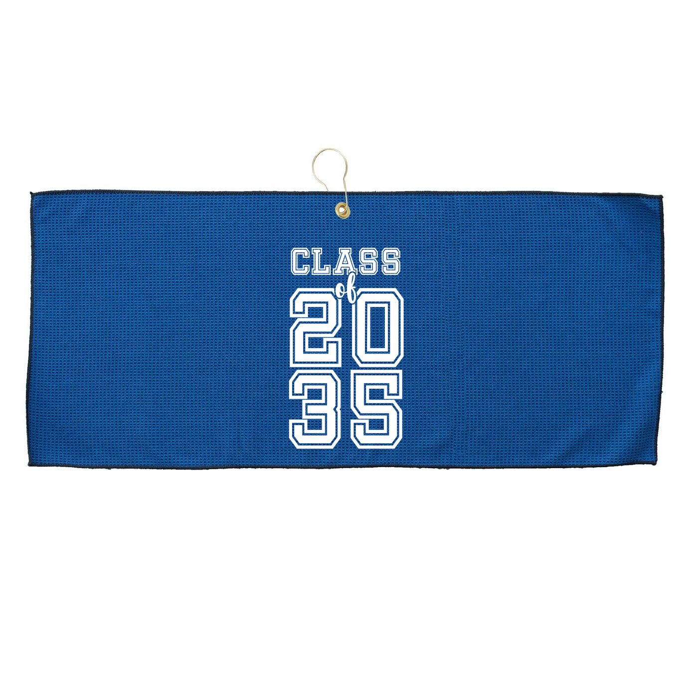 Class Of 2035 Graduate Large Microfiber Waffle Golf Towel