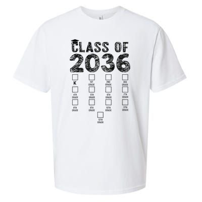 Class Of 2036 Grow With Me With Space For Checkmarks Sueded Cloud Jersey T-Shirt