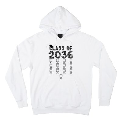 Class Of 2036 Grow With Me With Space For Checkmarks Hoodie