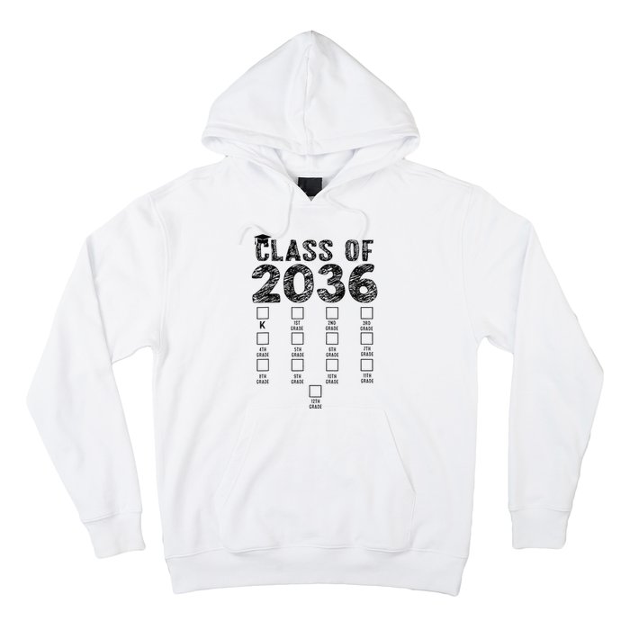 Class Of 2036 Grow With Me With Space For Checkmarks Hoodie