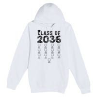 Class Of 2036 Grow With Me With Space For Checkmarks Premium Pullover Hoodie