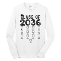 Class Of 2036 Grow With Me With Space For Checkmarks Tall Long Sleeve T-Shirt