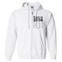 Class Of 2036 Grow With Me With Space For Checkmarks Full Zip Hoodie