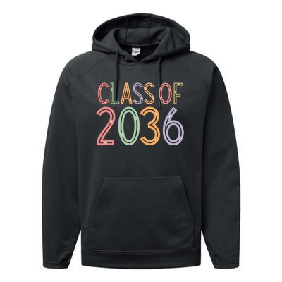 Class Of 2036 Grow With Me Graduation First Day Of School Performance Fleece Hoodie