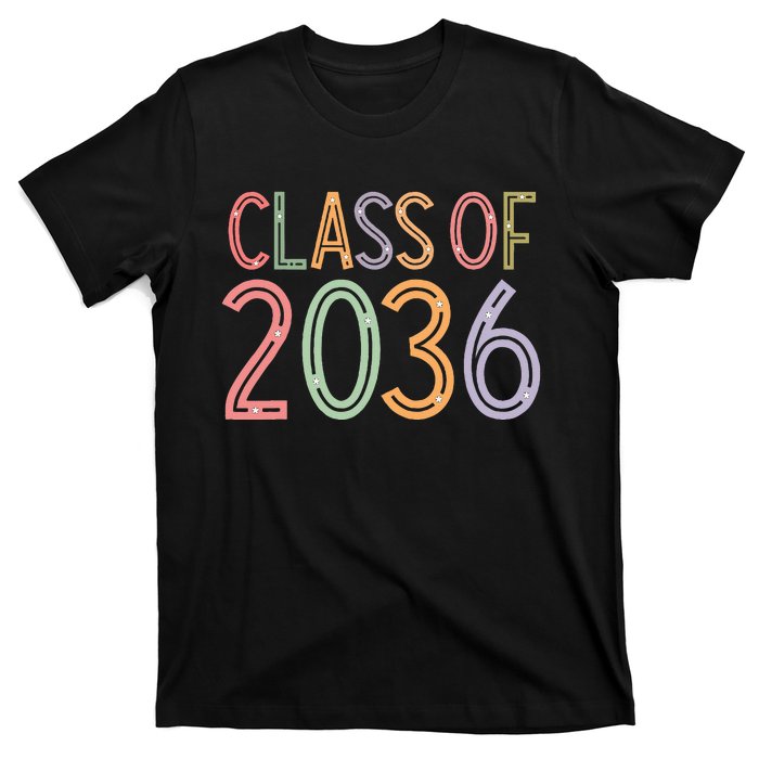 Class Of 2036 Grow With Me Graduation First Day Of School T-Shirt