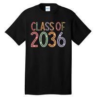 Class Of 2036 Grow With Me Graduation First Day Of School Tall T-Shirt