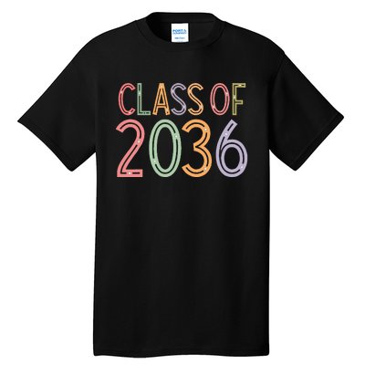 Class Of 2036 Grow With Me Graduation First Day Of School Tall T-Shirt