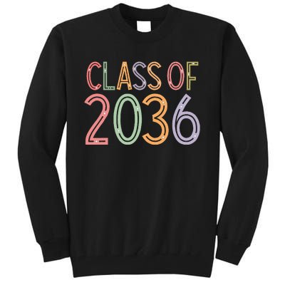 Class Of 2036 Grow With Me Graduation First Day Of School Tall Sweatshirt