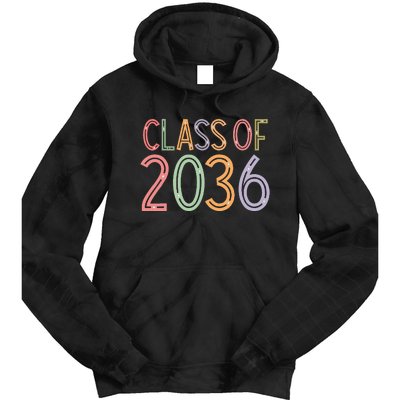 Class Of 2036 Grow With Me Graduation First Day Of School Tie Dye Hoodie