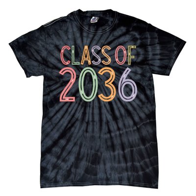 Class Of 2036 Grow With Me Graduation First Day Of School Tie-Dye T-Shirt