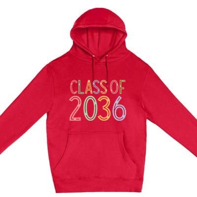 Class Of 2036 Grow With Me Graduation First Day Of School Premium Pullover Hoodie