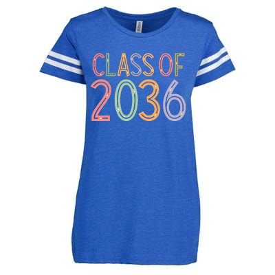 Class Of 2036 Grow With Me Graduation First Day Of School Enza Ladies Jersey Football T-Shirt