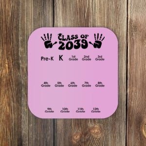 Class Of 2039 Grow With Me Handprint PreK 12th Grade K12 Coaster