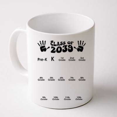 Class Of 2039 Grow With Me Handprint PreK 12th Grade K12 Coffee Mug