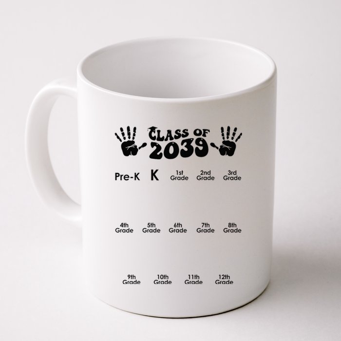 Class Of 2039 Grow With Me Handprint PreK 12th Grade K12 Coffee Mug