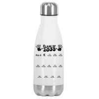 Class Of 2039 Grow With Me Handprint PreK 12th Grade K12 Stainless Steel Insulated Water Bottle