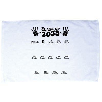 Class Of 2039 Grow With Me Handprint PreK 12th Grade K12 Microfiber Hand Towel