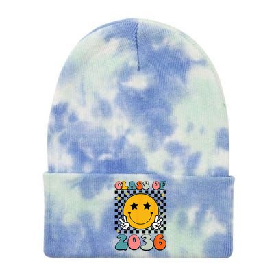 Class Of 2036 Grow With Me First Day Kindergarten Girls Tie Dye 12in Knit Beanie