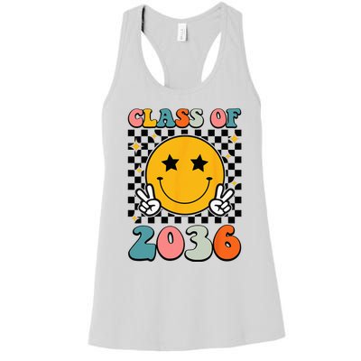 Class Of 2036 Grow With Me First Day Kindergarten Girls Women's Racerback Tank