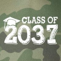 Class Of 2037 Grow With Me Handprints Space On Back Legacy Tie Dye Trucker Hat
