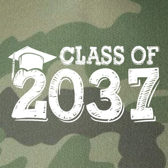 Class Of 2037 Grow With Me Handprints Space On Back Legacy Tie Dye Trucker Hat