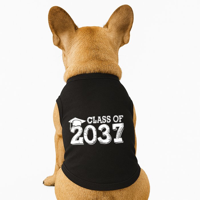 Class Of 2037 Grow With Me Handprints Space On Back Doggie Tank