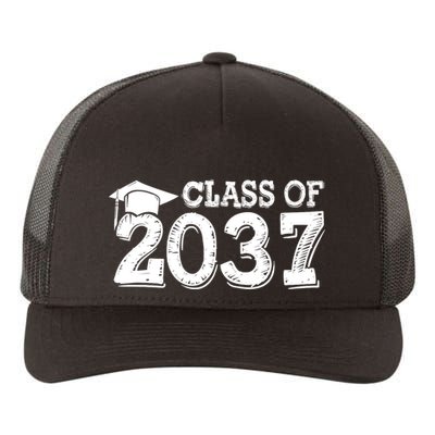 Class Of 2037 Grow With Me Handprints Space On Back Yupoong Adult 5-Panel Trucker Hat