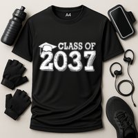 Class Of 2037 Grow With Me Handprints Space On Back Performance Shirt