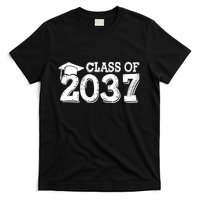 Class Of 2037 Grow With Me Handprints Space On Back T-Shirt