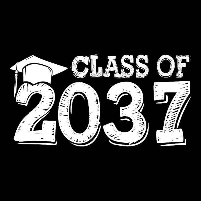 Class Of 2037 Grow With Me Handprints Space On Back Backpack