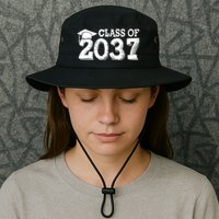 Class Of 2037 Grow With Me Handprints Space On Back Bucket Hat