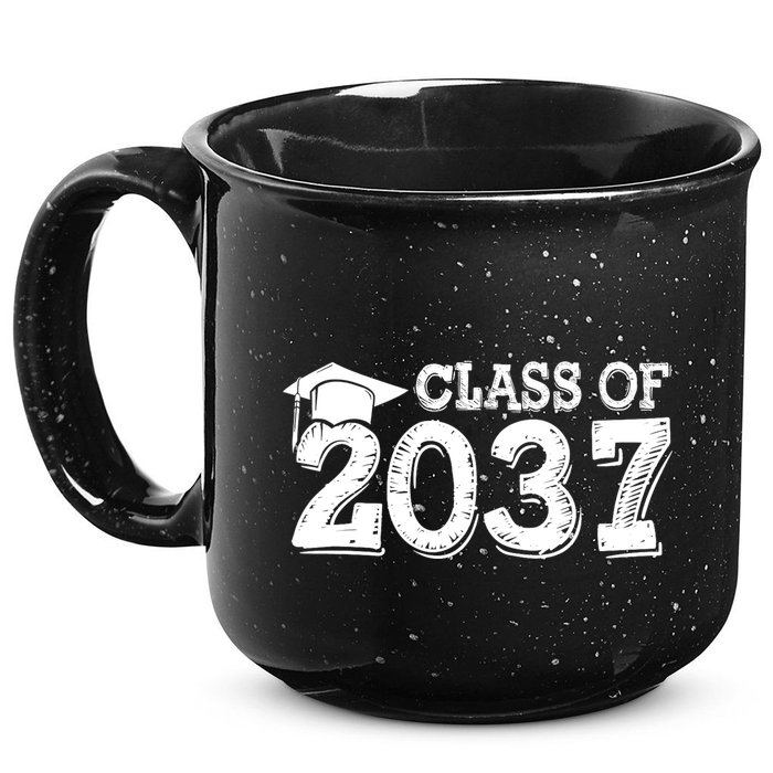 Class Of 2037 Grow With Me Handprints Space On Back 15oz Campfire Ceramic Mug