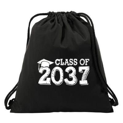 Class Of 2037 Grow With Me Handprints Space On Back Drawstring Bag