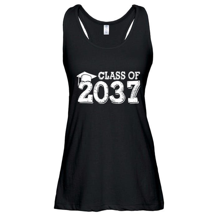 Class Of 2037 Grow With Me Handprints Space On Back Ladies Essential Flowy Tank