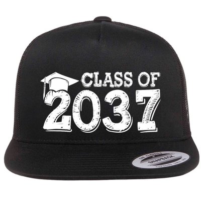 Class Of 2037 Grow With Me Handprints Space On Back Flatbill Hat