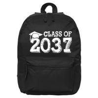 Class Of 2037 Grow With Me Handprints Space On Back 16 in Basic Backpack