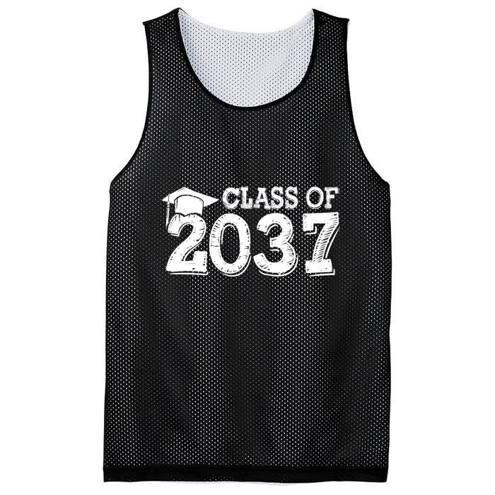 Class Of 2037 Grow With Me Handprints Space On Back Mesh Reversible Basketball Jersey Tank